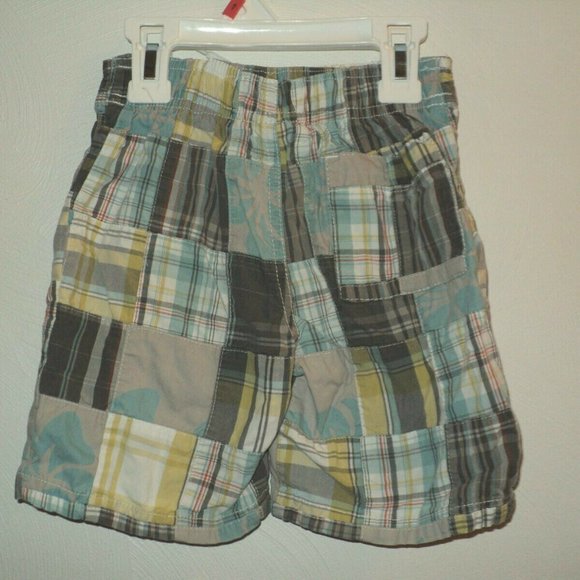 Gymboree Boys Size 18-24 Months Infants Shorts Patched Plaid - Picture 2 of 3